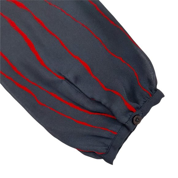 Michael Kors Women's Blouse Size Large Navy - Picture 8 of 10